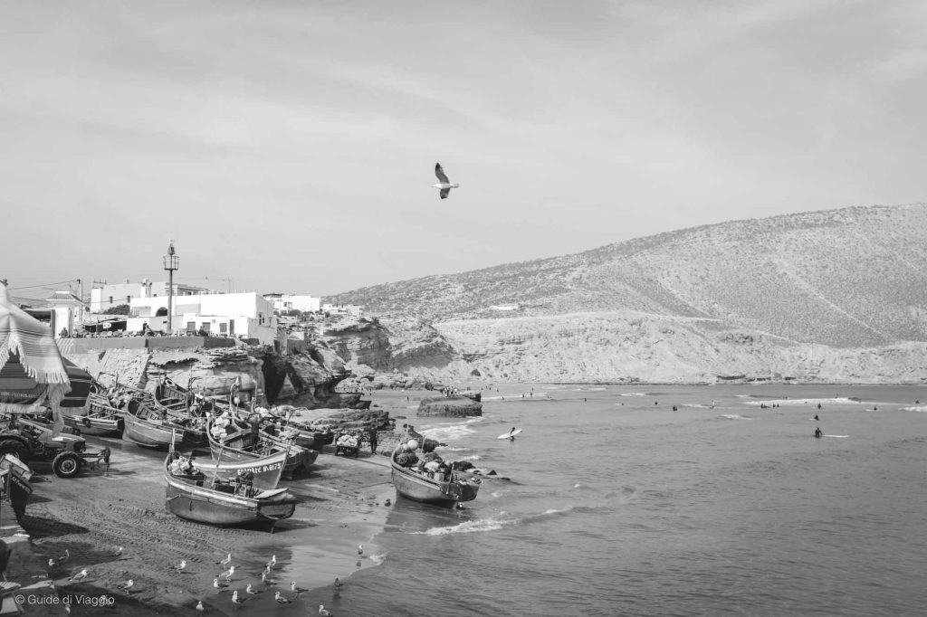 Porto di Imsouane in bianco e nero