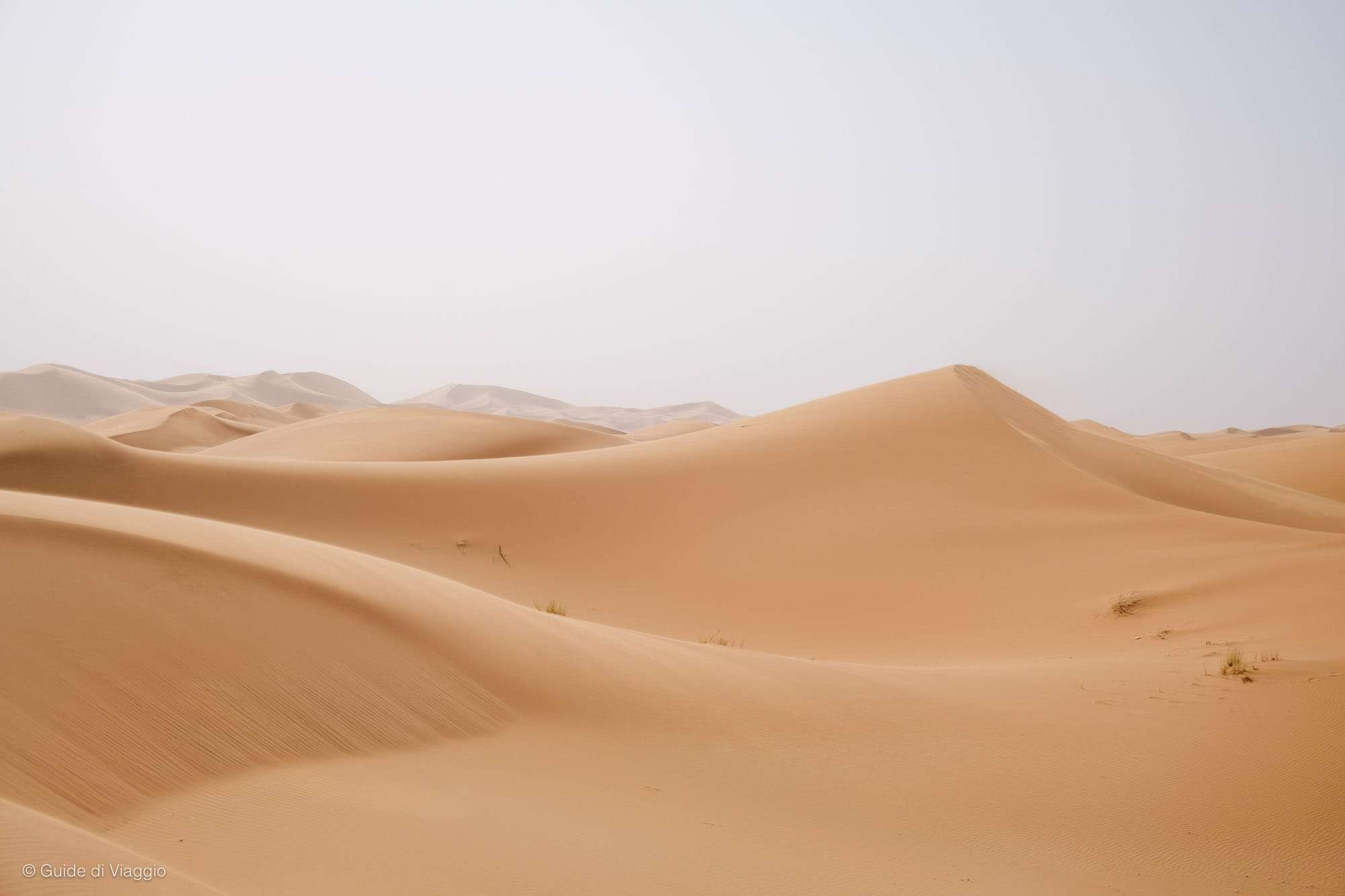 Panorama delle dune del deserto del Sahara, Erg Chebbi a Merzouga